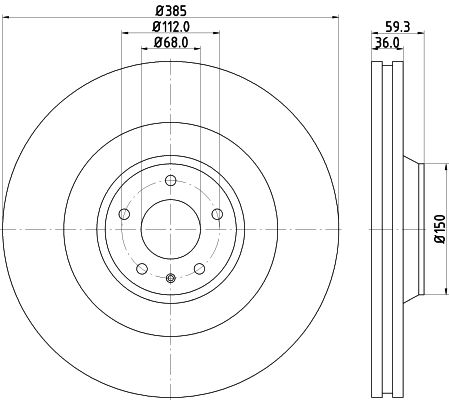 HELLA PAGID Тормозной диск 8DD 355 115-891